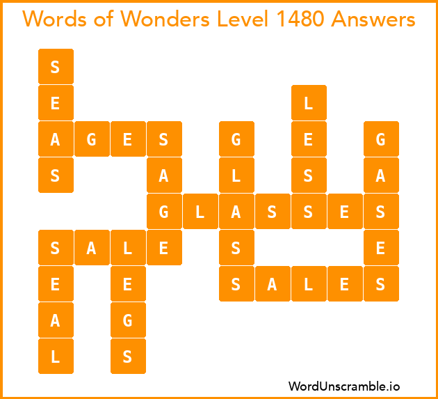 Words of Wonders Level 1480 Answers