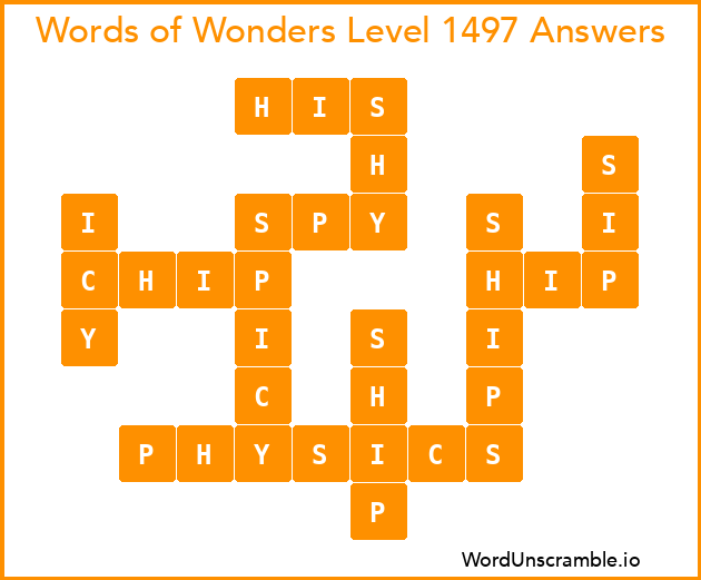 Words of Wonders Level 1497 Answers