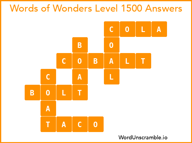 Words of Wonders Level 1500 Answers