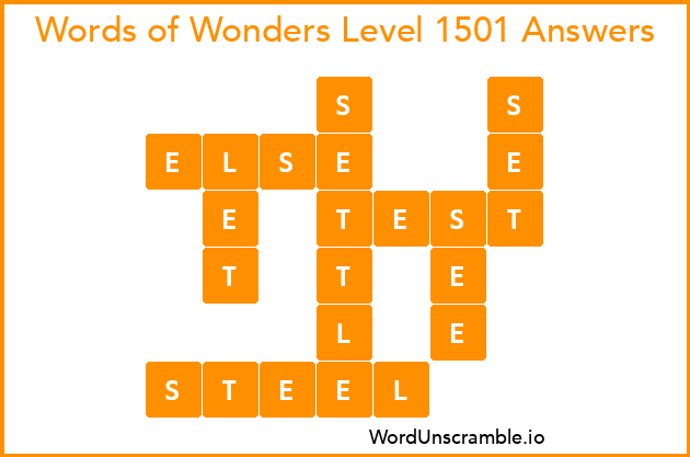 Words of Wonders Level 1501 Answers