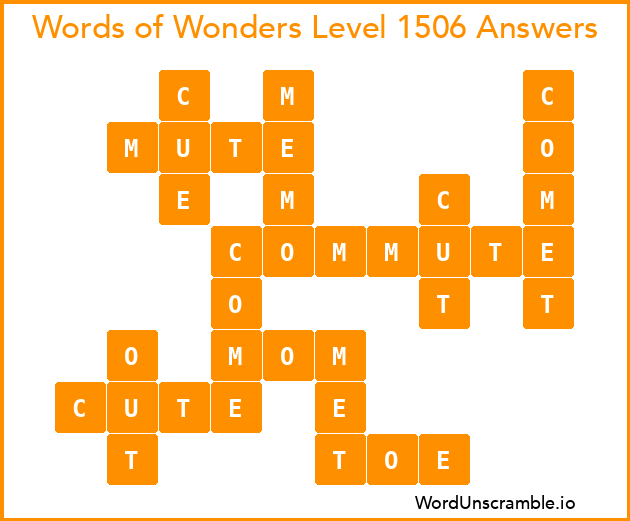 Words of Wonders Level 1506 Answers