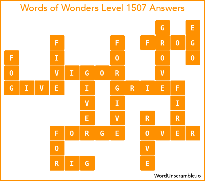 Words of Wonders Level 1507 Answers