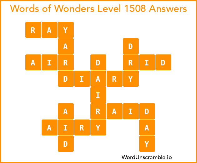 Words of Wonders Level 1508 Answers