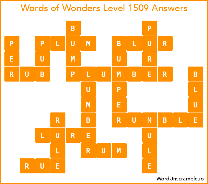 Words of Wonders Level 1509 Answers