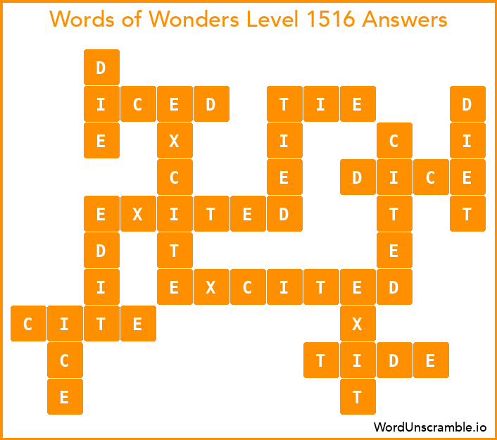 Words of Wonders Level 1516 Answers