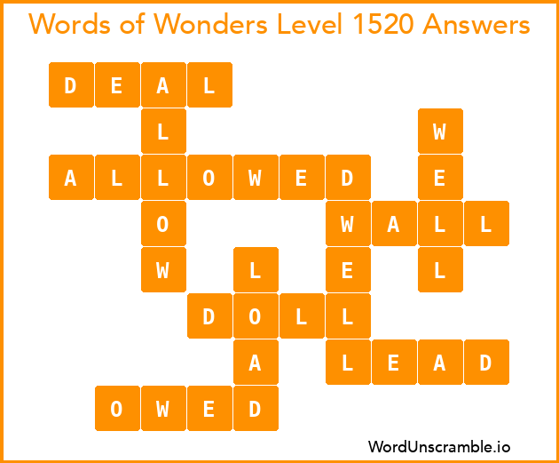 Words of Wonders Level 1520 Answers