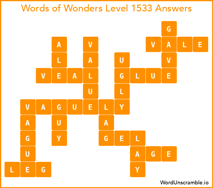 Words of Wonders Level 1533 Answers