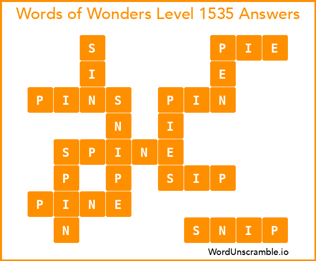 Words of Wonders Level 1535 Answers