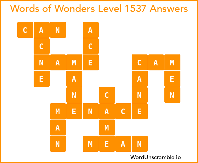 Words of Wonders Level 1537 Answers
