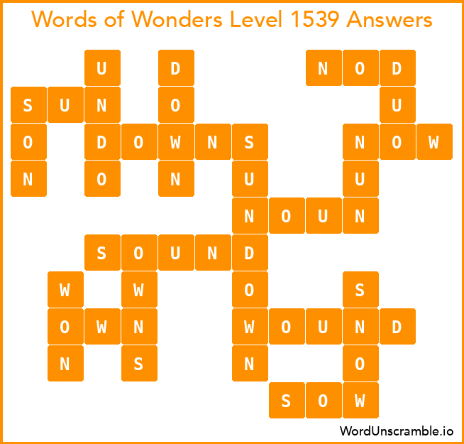 Words of Wonders Level 1539 Answers