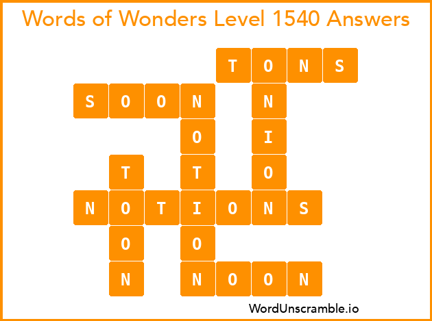 Words of Wonders Level 1540 Answers
