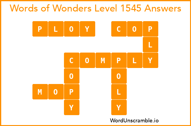 Words of Wonders Level 1545 Answers