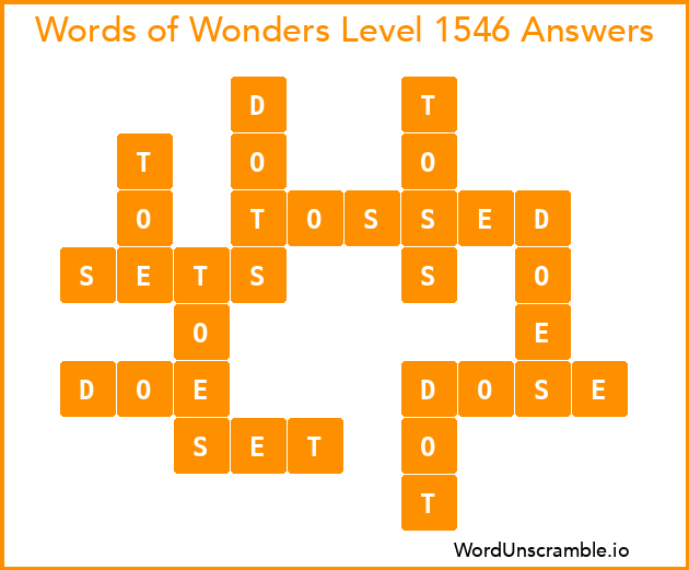 Words of Wonders Level 1546 Answers