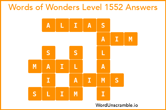 Words of Wonders Level 1552 Answers
