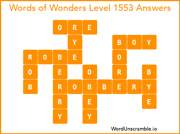 Words of Wonders Level 1553 Answers