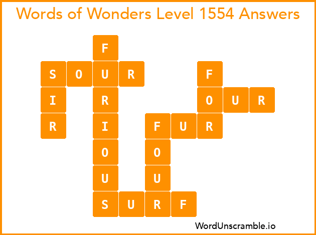 Words of Wonders Level 1554 Answers