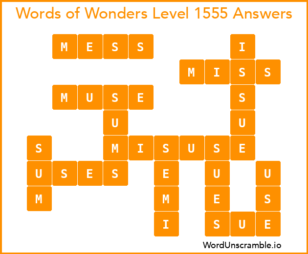 Words of Wonders Level 1555 Answers
