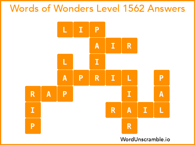 Words of Wonders Level 1562 Answers
