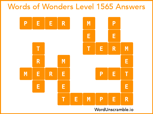 Words of Wonders Level 1565 Answers