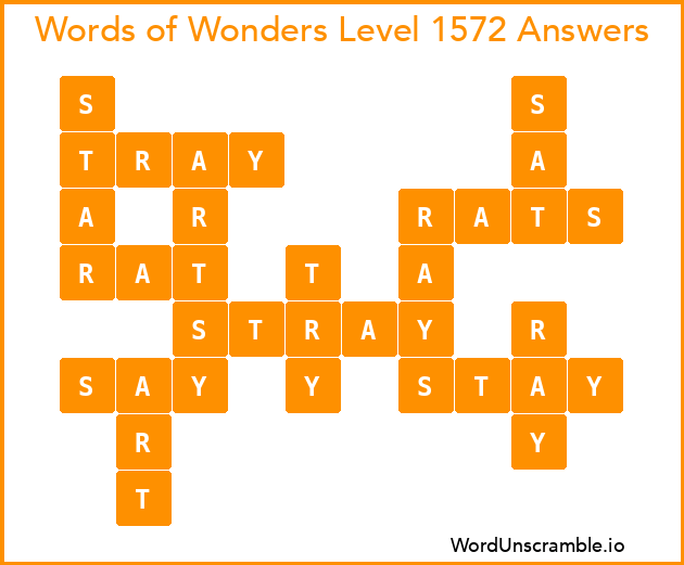Words of Wonders Level 1572 Answers