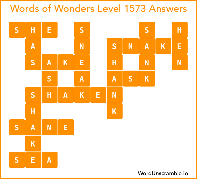 Words of Wonders Level 1573 Answers