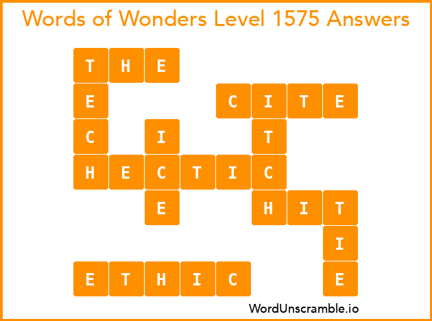 Words of Wonders Level 1575 Answers