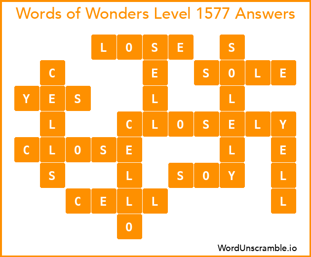 Words of Wonders Level 1577 Answers