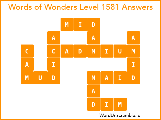 Words of Wonders Level 1581 Answers