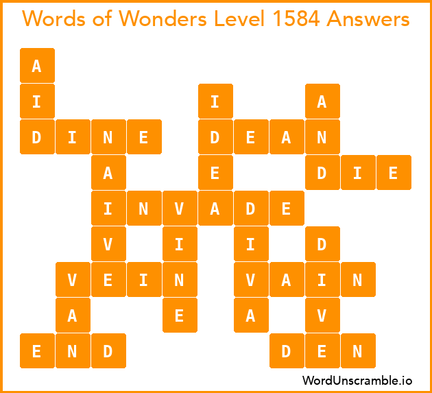 Words of Wonders Level 1584 Answers