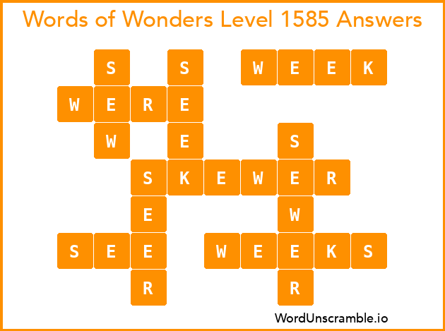 Words of Wonders Level 1585 Answers