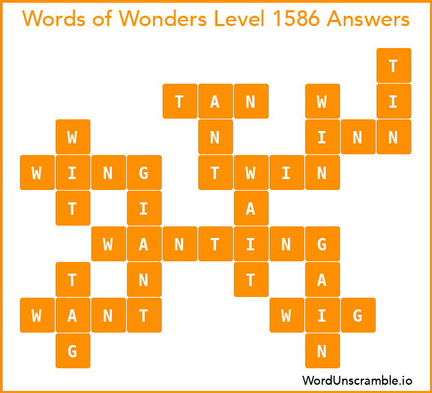 Words of Wonders Level 1586 Answers