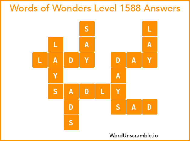 Words of Wonders Level 1588 Answers