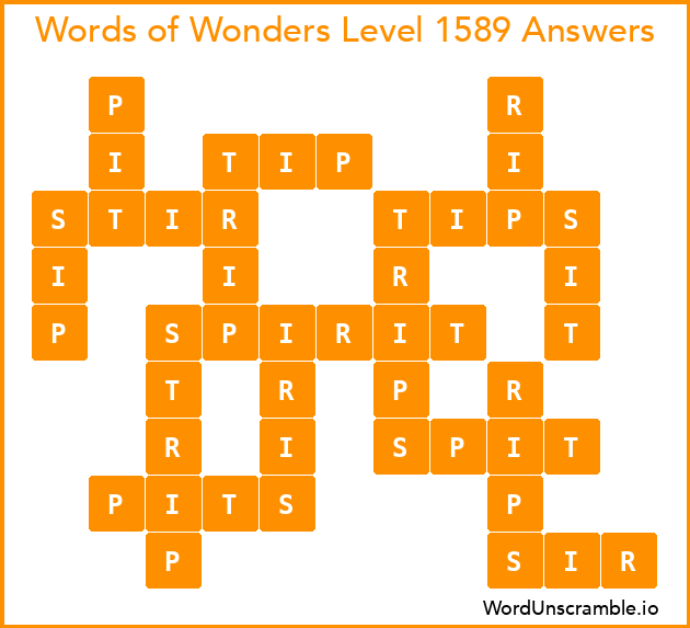 Words of Wonders Level 1589 Answers