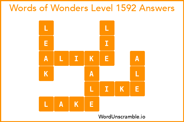 Words of Wonders Level 1592 Answers