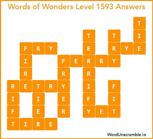 Words of Wonders Level 1593 Answers