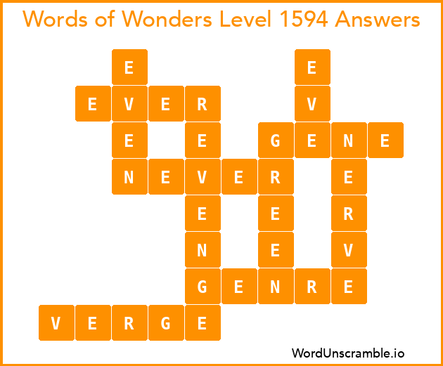 Words of Wonders Level 1594 Answers