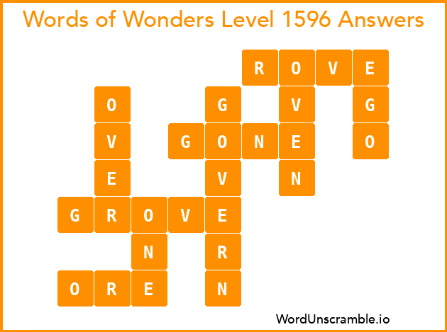 Words of Wonders Level 1596 Answers