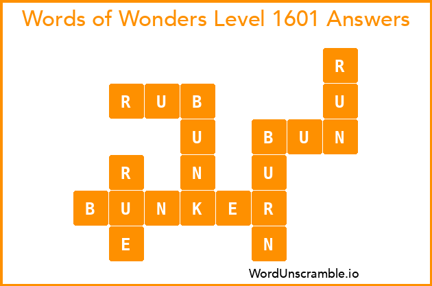 Words of Wonders Level 1601 Answers