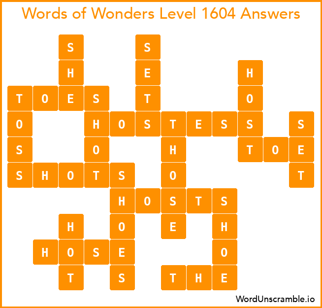 Words of Wonders Level 1604 Answers