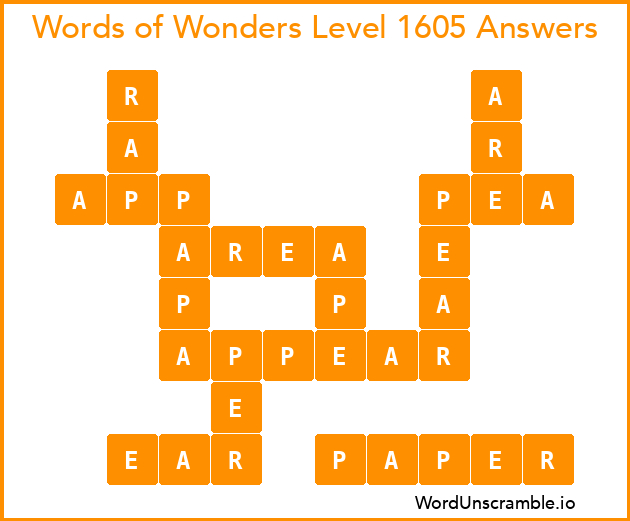 Words of Wonders Level 1605 Answers