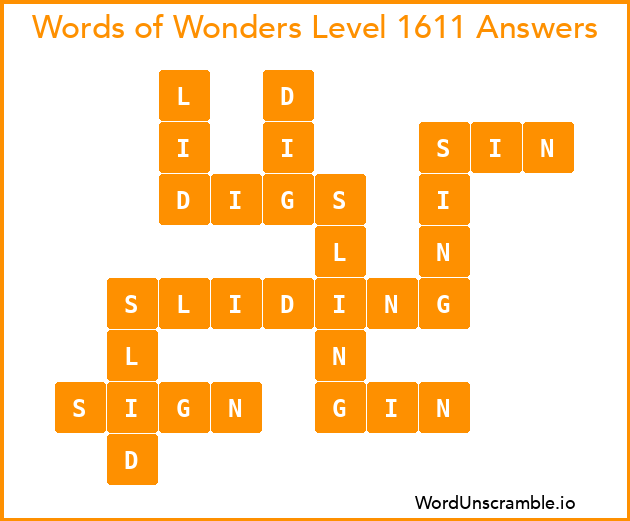 Words of Wonders Level 1611 Answers