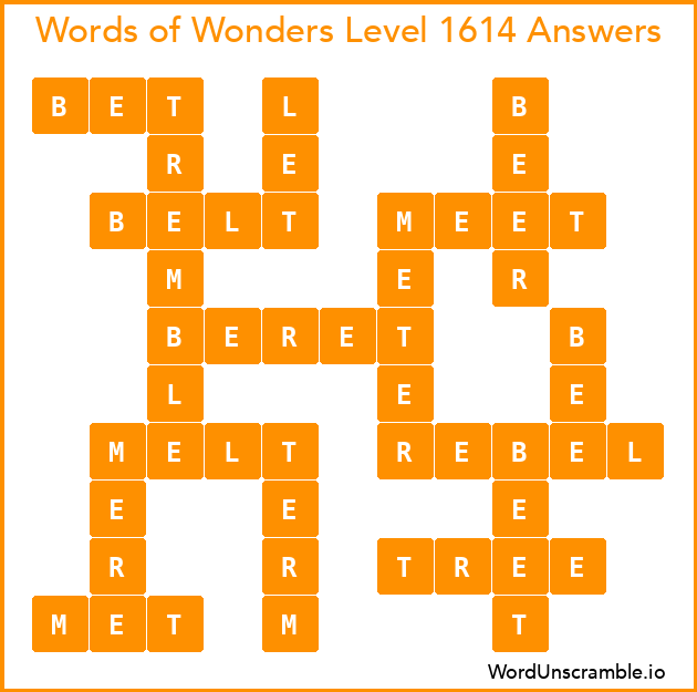 Words of Wonders Level 1614 Answers