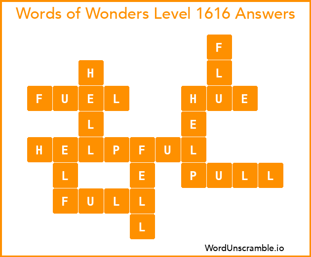 Words of Wonders Level 1616 Answers