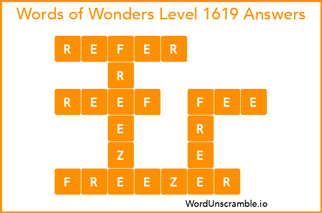 Words of Wonders Level 1619 Answers