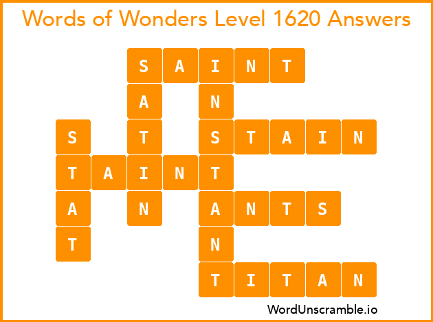 Words of Wonders Level 1620 Answers
