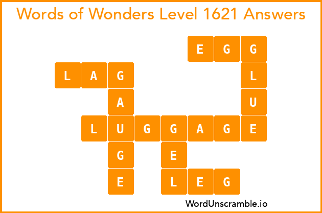 Words of Wonders Level 1621 Answers