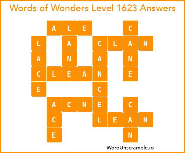 Words of Wonders Level 1623 Answers