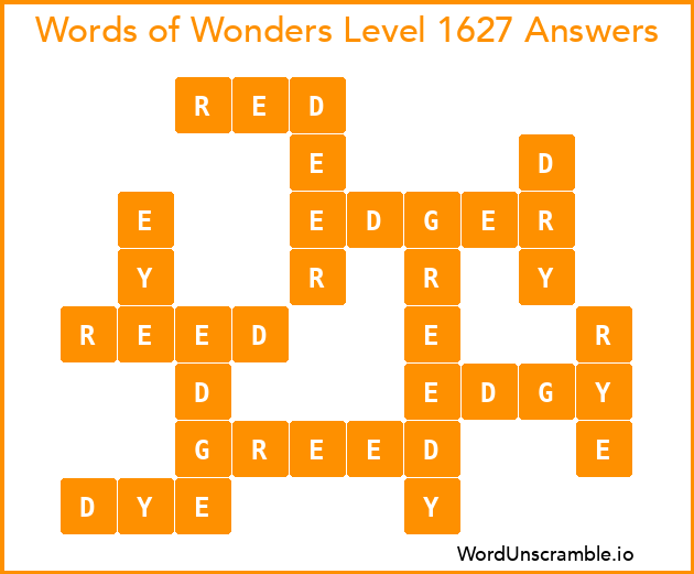 Words of Wonders Level 1627 Answers
