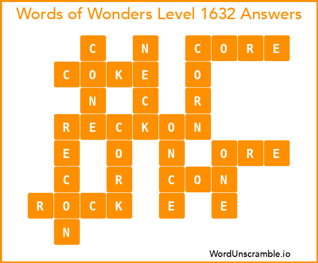 Words of Wonders Level 1632 Answers