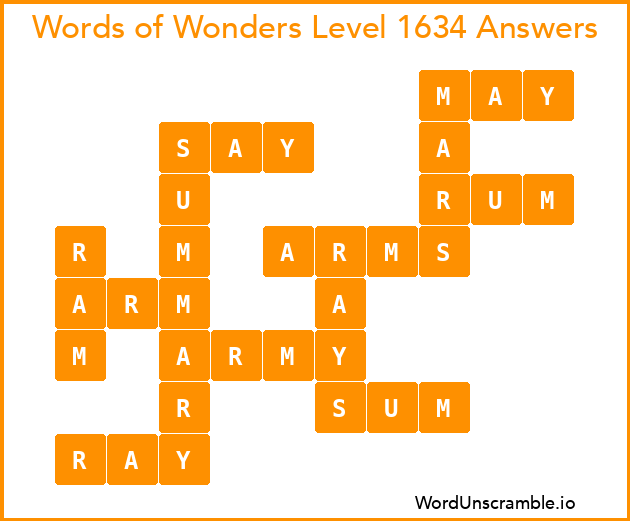 Words of Wonders Level 1634 Answers
